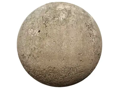  Damaged Concrete Wall PBR Texture