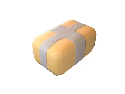 Shipping Box With Duct Tape v1 001 Free low-poly 3D model