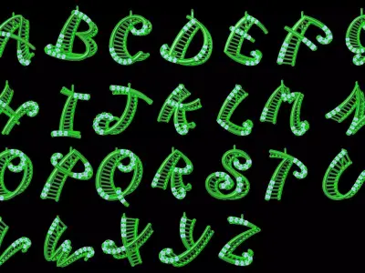 Alphabet letter Pendant 3dm model 3D Model Collection 3D print model