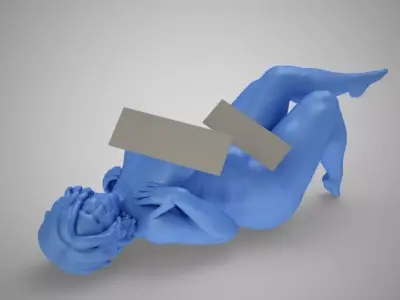 Sexy Woman Lying On Floor 3D print model