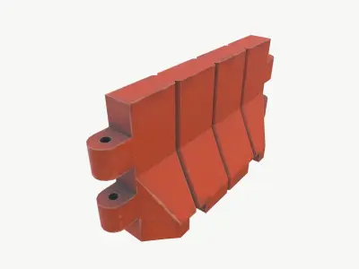 Road Blocker Low-poly 3D model