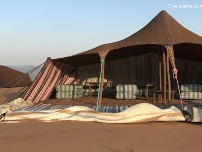  Traditional Bedouin Tent with Camel Fur 