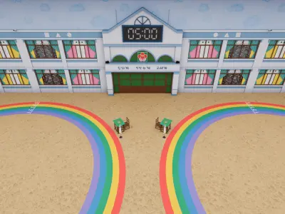 Squid Game Pentathlon Map 3D model