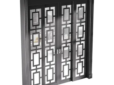Modern entrance door 69 3D model