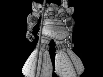 MS-09R Rick Dom Low-poly 3D model
