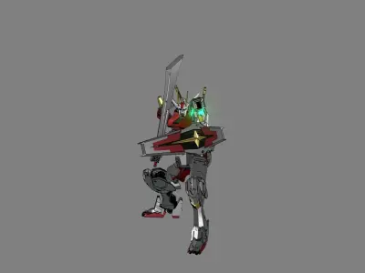 Attacker Gundam B 8 3D model