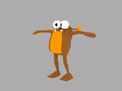 etezinho made in blender Low-poly 3D model