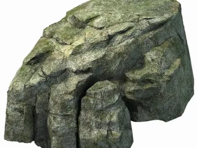 Huangguoshu Falls - large rocks 01 3D model