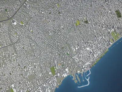 Limassol  Low-poly 3D model
