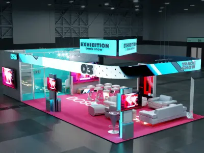 DOSCH 3D - Trade Show Exhibition V2 3D model