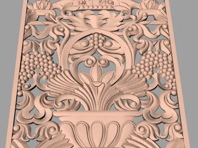 European furniture 3D relief models for CNC wood engraving E219 3D model