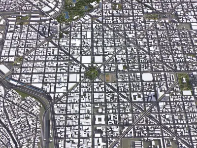 Belo Horizonte - City 3D Model Low-poly 3D model