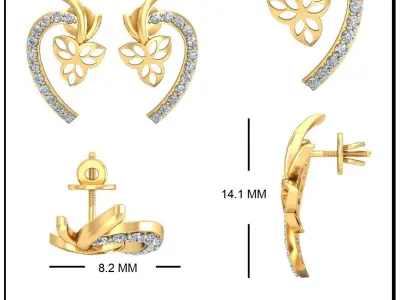 EARRING 3D print model 43