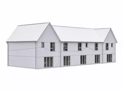 Neighborhood Houses P24 Low-poly 3D model