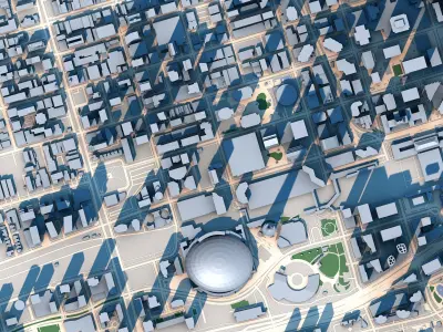 CN Tower First Canadian Place Toronto Canada 3D model