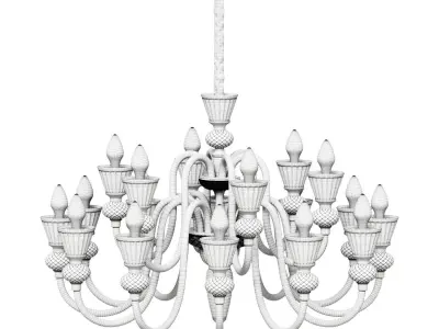 Ideal Lux STRAUSS 18Flg Kristallglas Kronleuchter  140629 3D model