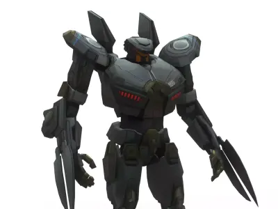 Striker Eureka 3D Model  Pacific Rim Mark-5 Australian Jaeger Low-poly 3D model