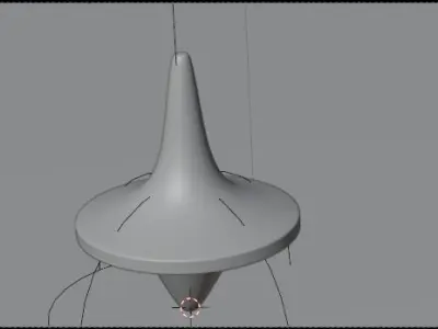 Animated spinning top 3D model