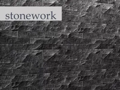 Stone wall slate 3D model
