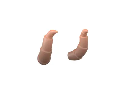 Demon Horn v2 005 Low-poly 3D model