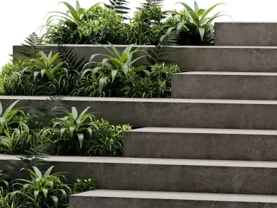 Landscape Furniture stairs - Set 02 3D model