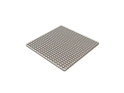 Steel Grating Flooring v1 002 Low-poly 3D model
