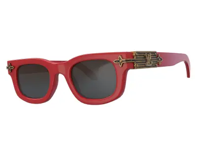 Louis Vuitton LV Arabesque Sunglasses Low-poly 3D model