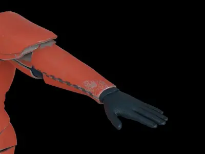 High-quality red robot model 3D model