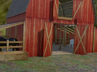 Architectural asset barn 3D model