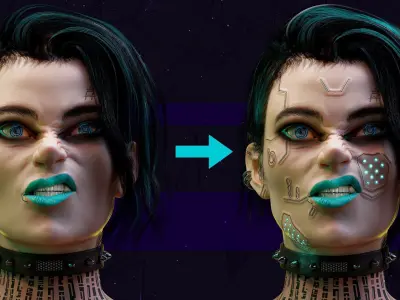 5 Cyber Skin Smart Material Brushes For SubstancePainter VOL04  3D model