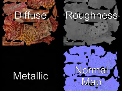 Alien Creature Model Pack for D Rendering and Game Design Low-poly 3D model