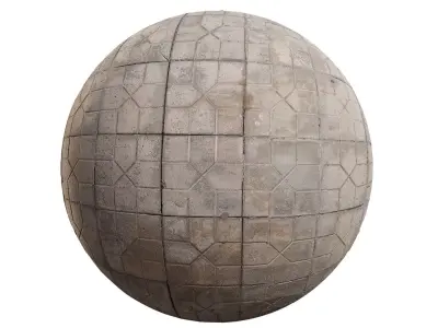 Dirty Tile Floor pbr Texture