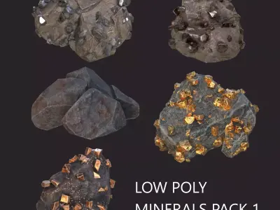 Minerals Pack  Low-poly 3D model