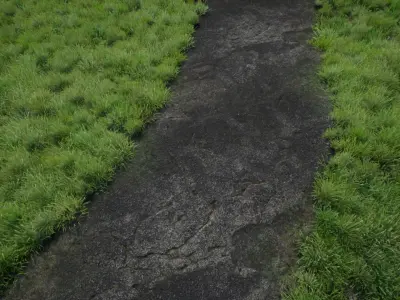 Old Road Textures Unreal Asset Low-poly 3D model