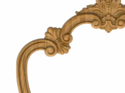 Carved picture frame STL 3D model 142