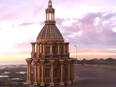 Kings Tower Fantasy baroque 3D model