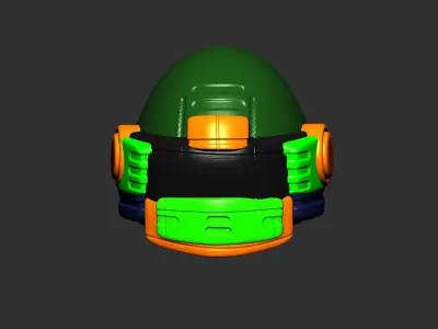 helmet high poly sculpt 3d printable ver 7 3D model 3D model 53