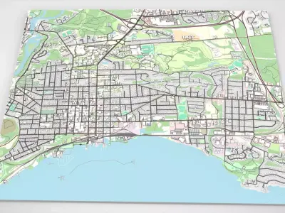 Cityscape Burlington Vermont USA 3D model