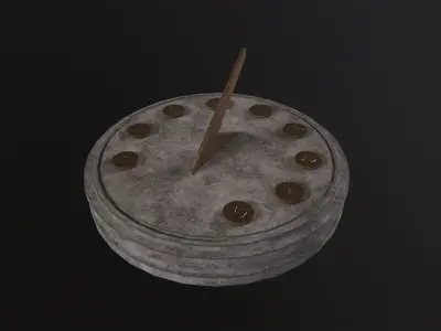Sundial 3D Model Low-poly 3D model