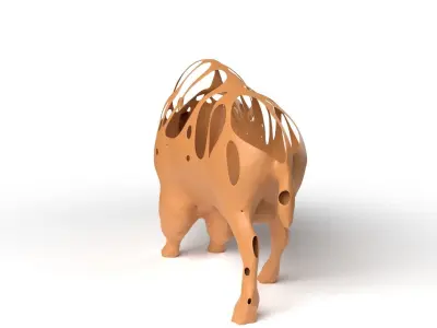 Bison Dust Voronoi Low-poly 3D model