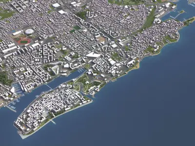 Zadar - 3D City Model Low-poly 3D model