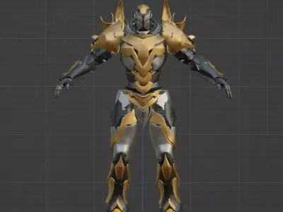 Scifi Warrior 3D model