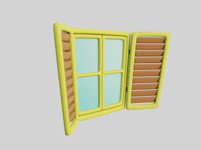Cartoon Window 19b 3D model