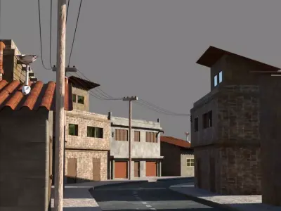 Tharelian Street - Blue Angel 3D model