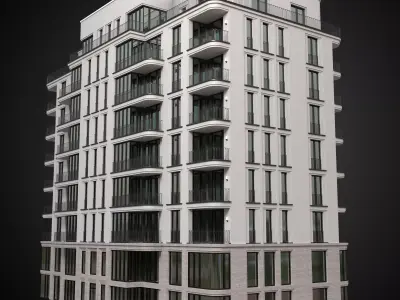 Modern Building Low-poly 3D model