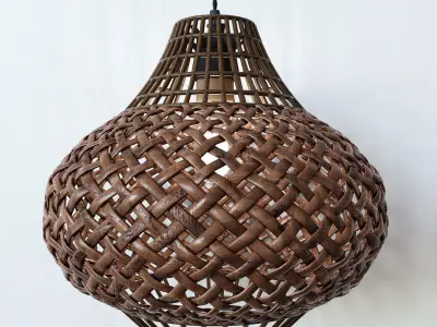 RotanLamp gold pendant lamp 3D model