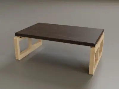 Low Coffee Table Low-poly 3D model