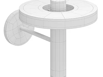 Wall Light Bead Uplight Black Tonone 3D model