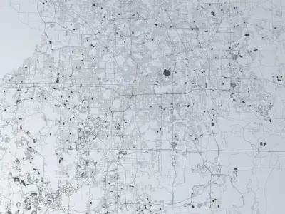 Orlando Road Network and Streets 3D model