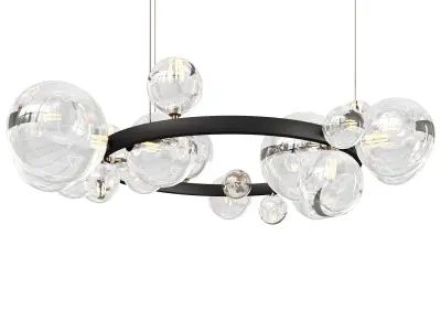 Ring chandeliers and lamps IONA Low-poly 3D model